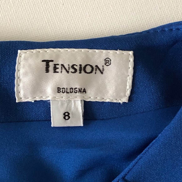 Sleeveless Wool Royal Blue Dress - Sz M - Picture 7 of 8